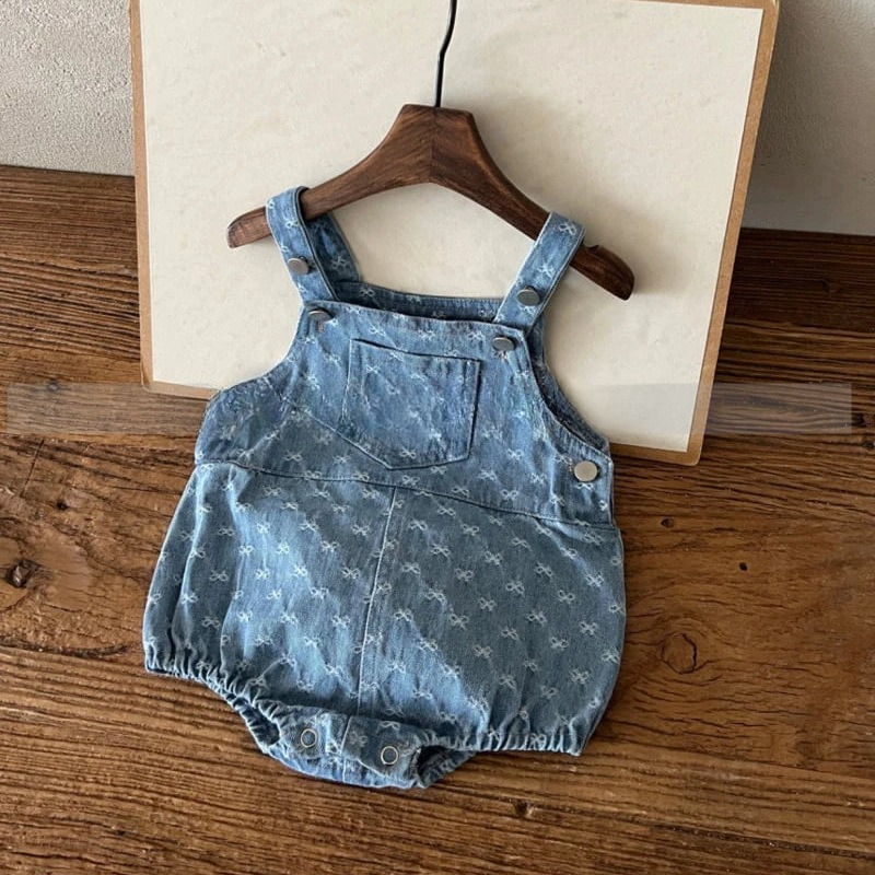 Baby Products Korean - Traje vaquero para gatear con estampado