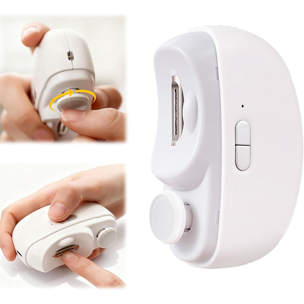 Baby Nail Trimmer Electric - Cortauñas Eléctrico con Luz, Recargable, con