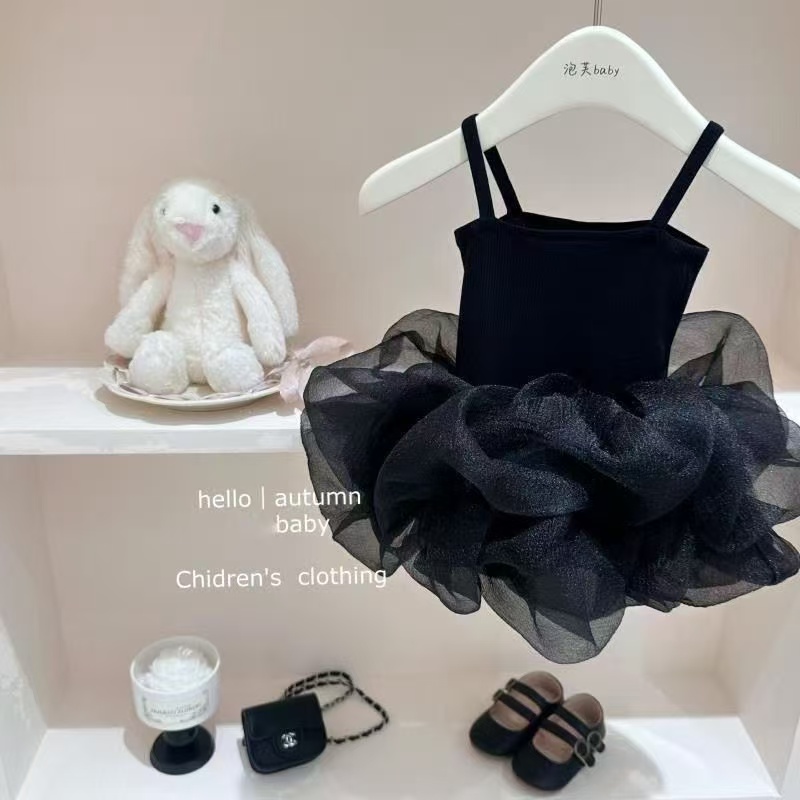 Vestido pequeño negro de veran - Baby Products Korean reseña y precio