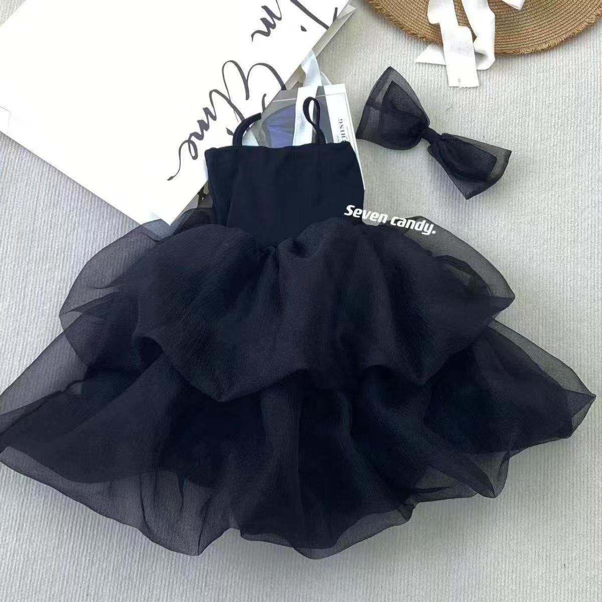 Vestido pequeño negro de veran - Baby Products Korean reseña y precio