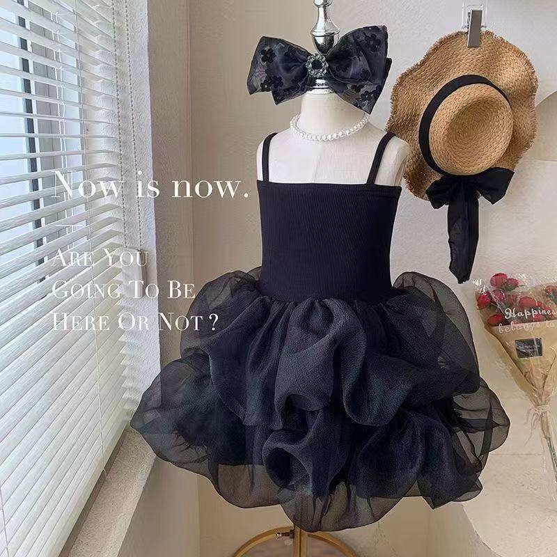 Vestido pequeño negro de veran - Baby Products Korean reseña y precio