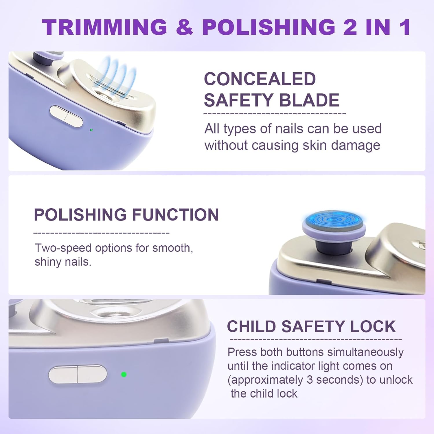Cortauñas Eléctrico con Luz, R - Baby Nail Trimmer Electric reseña y precio