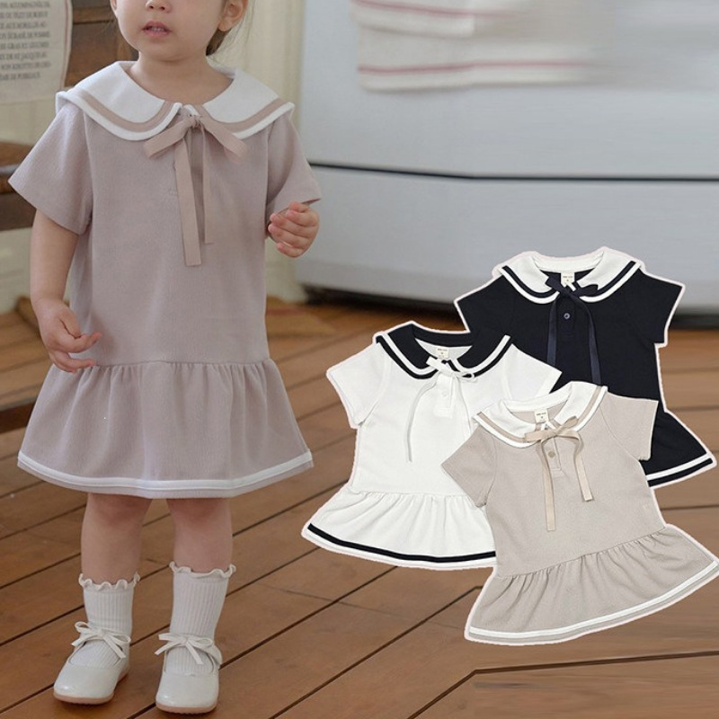 Vestido con Cuello para Niña,  - Baby Products Korean reseña y precio