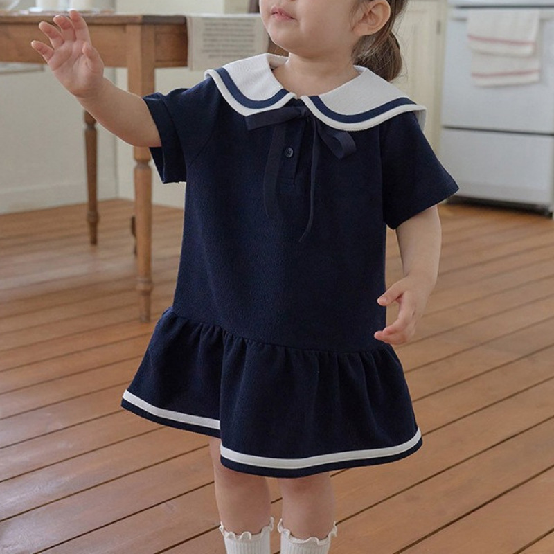 Vestido con Cuello para Niña,  - Baby Products Korean reseña y precio